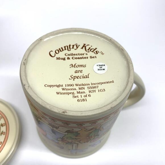 Vintage 1990 Watkins "Moms are Special" 6181 Cup 1 of 6 Coffee Mug/Coaster Set - Picture 8 of 15